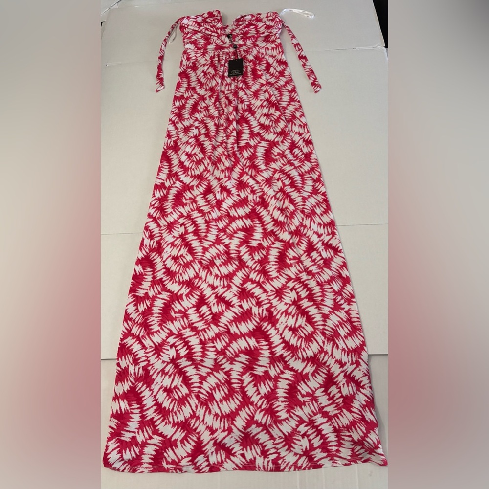 Tart Collections Red and White Maxi Dress size M
